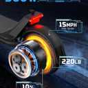 MEGAWHEELS Electric Scooter for Adults with Suspension, 8.5/10in Vacuum Tires, 14/19/28/31Miles, 15MPH Max Speed, Turn Lights, Foldable Electric Scooter for Commuter