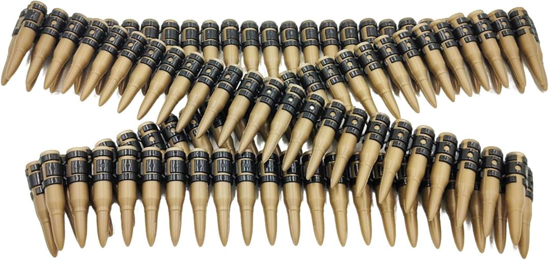 Plastic Fake Bullet Army Belt, Toy Bandolier Belt Cosplay Costume Accessories for Kids and Adults, Halloween Masquerade Party Props