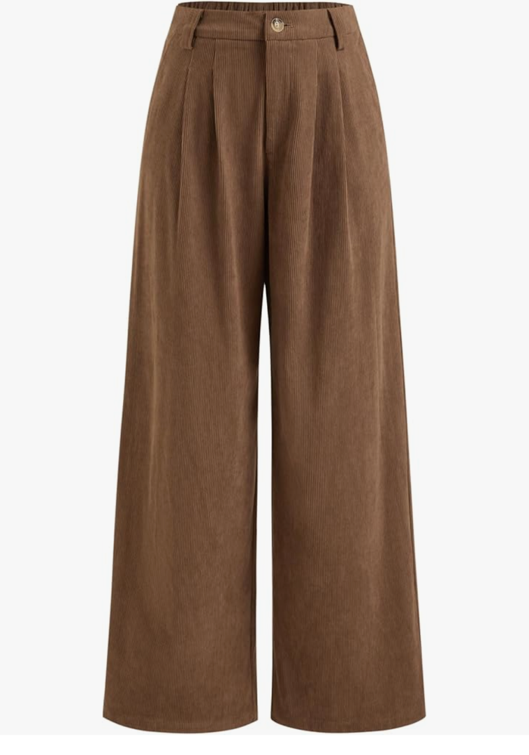 CIDER Women's Wide Leg Pants Middle Waist Casual Stylish Trousers, L