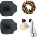 JXYT 2PCS Upgraded Suction Cup Hooks for Shower, No Drill Suction Towel Hooks for Bathrooms, Vacuum Reusable Suction Cup Wreath Hanger for Christmas Wreaths