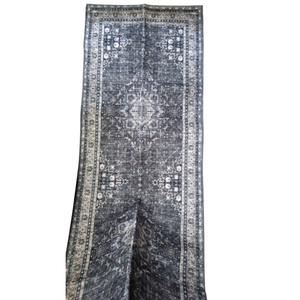Runner Rugs 2.5x8 Vintage Printed Hallway with Non-Slip Backing, Stain-Resistant Oriental Washable Farmhouse Low Pile Rugs for Kitchen, Laundry, Green Camel