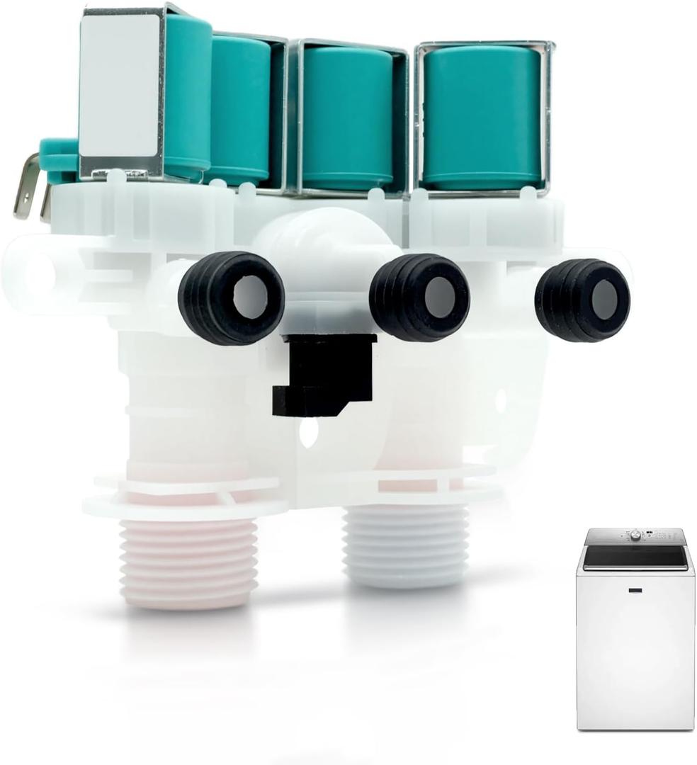 MVWB765FW3 MVWB835DW0 Washer Water Inlet Valve Fit for Maytag MVWB835DW1 MVWB835DW4 MVWB835DW5 MVWB855DC3 MVWB765FW4 MVWB766FW0 MVWB835DC3 MVWB835DC4 MVWB835DC5 MVWB855DC0 MVWB855DC1 MVWB855DC4