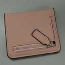 Toughergun Womens Small Slim Leather Wallet with RFID Protection, Compact Bifold Mini Purse with Clear ID Window (08 ReNapa Pink Champagne)