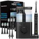 AquaSonic Home Dental Center PRO  Brushing & Flossing Made Easy  Brush & Floss  Power Toothbrush & Water Flosser  Whiter Teeth & Healthier Gums  Black Series Pro+Oral Irrigator