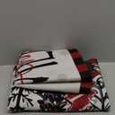 Merry Christmas Kitchen Mats Set of 2, Red Buffalo Plaid Xmas Trees Winter Decor Low-Profile Non-Slip with Rubber Backing Kitchen Rugs for Floor (Red and Black, 19.7"x31.5"+19.7"x47.3")