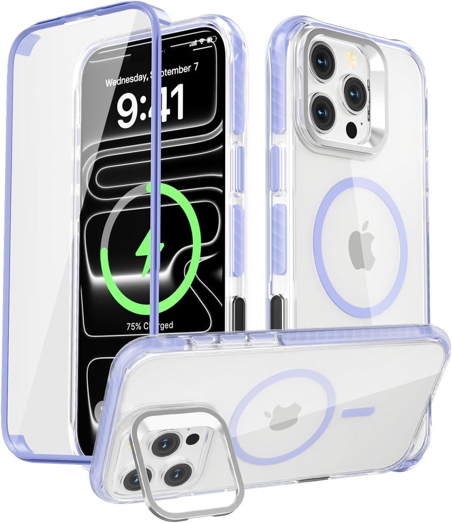 Magnetic for iPhone 16 Pro Max Case, Built-in Screen Protector