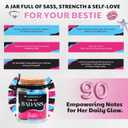 2 x Birthday Gifts for Women  Best Friend Affirmation Jar with Inspirational Notes  Thoughtful Self-Care Message Jar, Sentimental Friendship Gift for Her, Ready to Gift