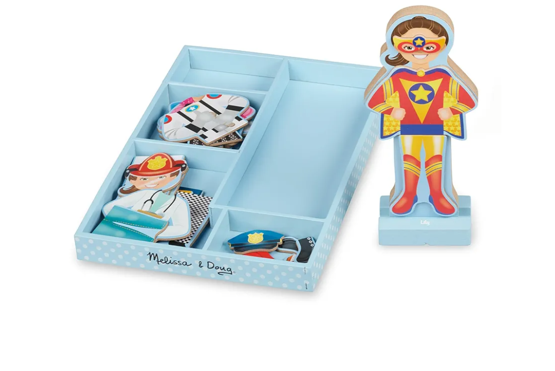 Melissa & Doug Julia Magnetic Dress-Up Wooden Doll Pretend Play Set (25+ pcs)