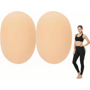 Healifty Silicone Butt Pads Adhesive Fake Hip Padding Reusable Buttocks Enhancers Inserts Butt Lift Pads for Women Girls Shapewear Underwear 8.85 X 6.49 X 1.57 Inches Chocolate