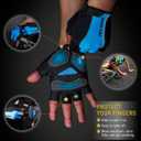 RIVBOS Cycling Gloves Bike Gloves for Men Women with Anti-Slip Shock-Absorbing Pad for Bicycle/Workout/Road Bike/Gym/Driving CHG001 (Small, GEL-Blue-02)