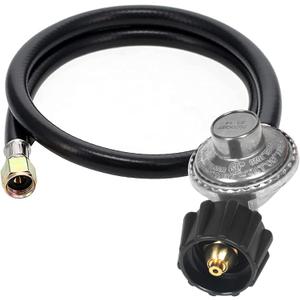 2-Feet Universal Propane Gas Grill Regulator and Hose, Replacement for Weber, Charbroil, Nexgrill Grill, Propane Patio Heater and Fire Pit