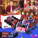 OSIMILY 8WD Remote Control Car,2.4GHz Gesture Sensing RC Stunt Car,Cool Spray Rotation RC Car with Lights and Music,All Terrain Toys for Kids Ages 7 Birthday Gifts for Boys Girls(Red)