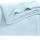 KMUSET Fleece Blanket Mist Blue Lightweight Super Soft Cozy Fuzzy Bed Blankets Microfiber Factory Shop