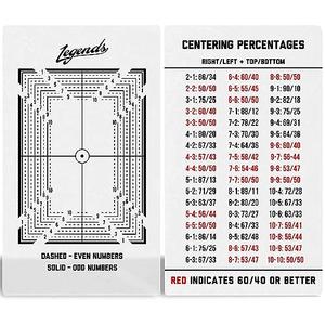 Legends Card Grading Centering Tool with Cleaning Cloth Kit Material for PSA - BGS - Graded Card Submissions Card Center Tool