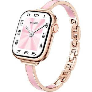 Slim Dressy Watch Bands for Women Compatible with Apple Watch Band Size: 42mm(Series 11 10)/41mm/40mm/38mm, Jewelry Thin Bracelet Classy Metal Designer Fancy Strap for iWatch Ultra Series 11 10 9 8 7 6 5 4 SE 3 2 1