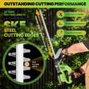 Saker Cordless Hedge Trimmer, 20” 22V Electric Bush Trimmer Handheld Shrub Trimmer, Lightweight Hedge Clippers with Dual-Action Blades, 9/16" Cutting Capacity, 1 Battery and Charger Included
