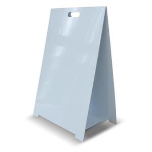 Flipside Products 35.5"x 23" Double- Sided Corrugated Plastic Dry Erase Marquee Easel, Signboard, Indoor Outdoor, Sidewalk Curb Sign, White