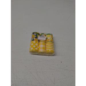 CCINEE 6 Rolls Wired Edge Ribbons with Lemon,2.5 Inch×26 Yards Yellow Satin with Lemon Polka Dot Stripe Plaid Check for Wreath Floral Arrangements Crafts Wrapping Supplies DIY Hair Bow