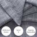 Slub Textured Dinner Napkins Set of 6-100% Cotton Cloth Napkins 18x18 Inch - Soft Durable Washable Fabric Napkins for Everyday Use & Special Occasions Napkins Christmas - Grey