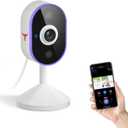 Indoor Surveillance Home Security Camera, 2-Way Audio, Night Vision, Smart AI Human Detection, App Control, Cloud Storage (Sold Separately), USB Wired Power Supply