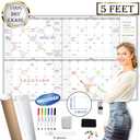 Large Dry Erase Wall Calendar 60" x 38" - Premium New Laminate - Blank Undated, Reusable & Erasable 4 Month Planner -Classroom, Office, Project & Family Schedule