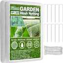 Mckanti 10x20FT Garden Mesh Netting, Fine Plant Covers with 50Pcs Cable Ties & 10Pcs Garden Nails, Garden Bed Netting Cover for Plants Vegetables Garden Row Greenhouse Patio Barrier Net