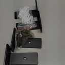 HITOMEN Heavy Duty Floating Shelf Brackets, 4-Inch (1/5'' Thick) Hidden Shelves Hardware, Iron L Brackets, Rustic Industrial Black Metal Wall Shelving Supports, 4 Pack