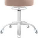 YEEZEE Rolling Stool Heavy Duty 400lbs: No Squeak, No Tip, Beige