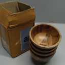NIRMAN Acacia Wood Bowl Sets of 4 for Kitchen Meal Party and Nuts, Candy, Appetizer, Snacks, Olive (4.5" x 4.5" x 2.5")