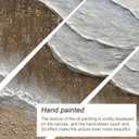 Trogonup Large Coastal Canvas Wall Art for Living Room 24x48 Inch Hand Painted White Ocean Textured Seascape Oil Painting Beach Artwork for Bedroom Office Home Decor Ready to Hang