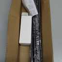 SIMEWIN Curtain Rods No Drilling for Windows 30 to 120 Inches,5/8 Inch Diameter No Drill Small Curtain Rod Set with 3M Adhesive Brackets, Black