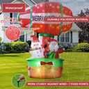 9FT Christmas Inflatable Hot Air Balloon with Santa Claus,Hot Air Balloon Christmas Inflatable with LED Lights,Christmas Blow Up Yard Decorations Outdoor for Garden Holiday