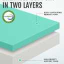 Memory Foam Cot Mattress, 3 Inch Camping Sleeping Pad, Avocado Green | Dual-Layer Memory Foam + Support Foam, 72 x 24 in Cot Size, Washable Cover, Non-Slip Bottom, Carry Bag and Straps