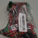 ADOGGYGO Christmas Dog Collar with Bow, Adjustable Cotton Red Green Plaid Bowtie Dog Christmas Collars for Small Medium Large Dogs Pets (Large, Xmas)