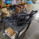 Collapsible Foldable Wagon, Heavy Duty with Wheels, Utility Folding Grocery Wagon for Outdoor Activities (Black)