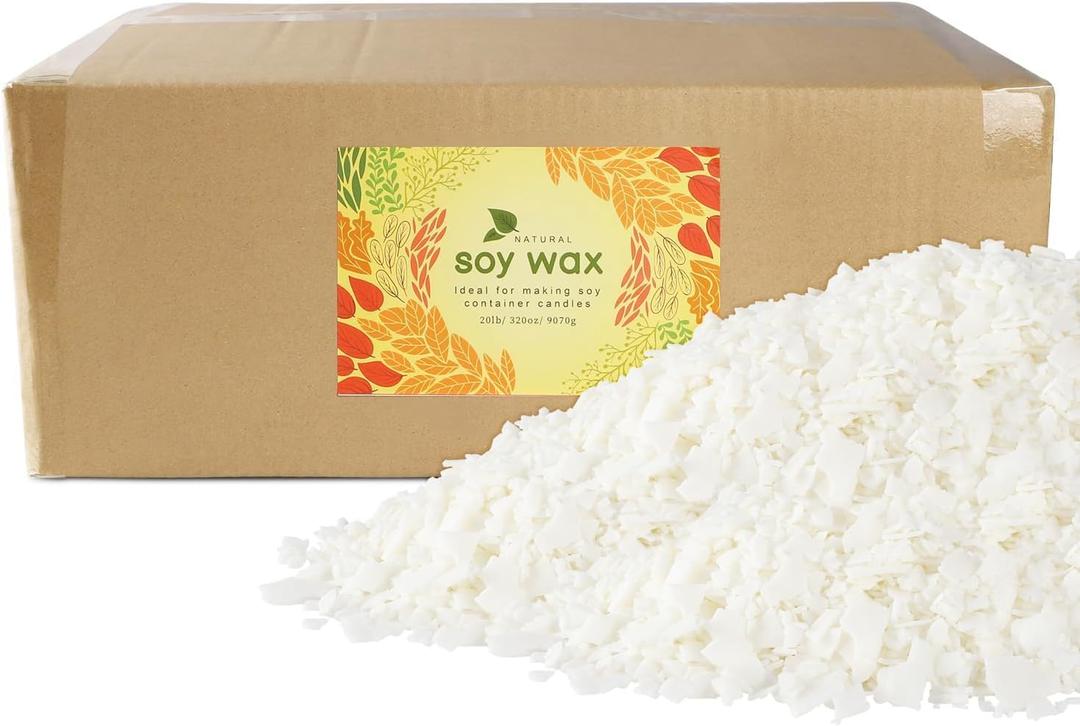 Natural Soy Wax for Candle Making 20 lb Bag, Soy Wax Flakes,DIY Candle