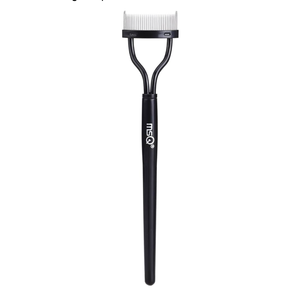 Eyelash Comb MSQ Eyelash Separator Mascara Applicator Eyelash Definer With Comb Cover Arc Designed Cosmetic Brushes Tool Black (1PCS)