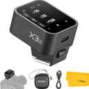 Godox X3S X3-S TTL Wireless Flash Trigger for Sony Camera, 2.4G Wireless Touchscreen Flash Transmitter, Support TTL Auto/Manual/Multi Flash, Built-in Lithium Battery, High-Definit OLED Screen