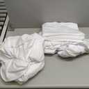 Fitable 8 Pack Round Tablecloths: Stain Resistant Wrinkle Free Circle Table Clothes, Washable Reusable Polyester Table Covers for Wedding Party Birthday Banquet Reception(White, 84 Inch)