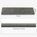 PURE ERA Cuttable Carpet Stair Treads 30 x 8 Inch Non Slip Stair Carpet Treads Trimable for Wooden Steps Indoor Peel and Stick Stair Protector Wahsable Reusable(14 Pieces, Light Gray)