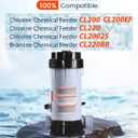 Chlorinator Cover Compatible with Hayward Cl200 CL220 Automatic Chlorinator Feeder, ABS Material, Long Service Life, with The Chlorinator to Ensure no Leakage, Easy to Install(Black)