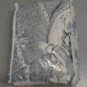 MitoVilla Blue Boho Fabric Shower Curtain, Modern Farmhouse Polyester Linen Shower Curtains for Vintage Rustic Bathroom Decor, Country Tassel Thick Cloth Shower Curtain, 72 x 72