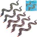 AMOR PRESENT 5PCS Inflatable Fake Snakes, 39 inch Blow Up Pool Snake Floats Animals for Reptile Jungle Party Decorations Prank