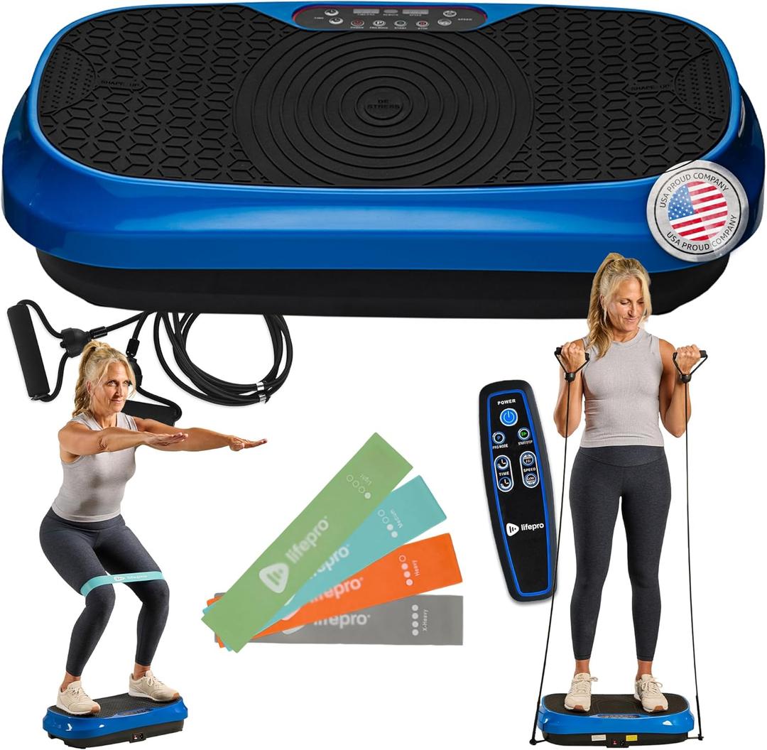 Lifepro Waver Mini Vibration Plate for Lymphatic Drainage  Whole Body Vibrating Platform Exercise Machine for Muscle Toning & Recovery with Remote Max Load 260 lb