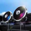 USB Car Fan, Electric Fan for Air Vent, Personal Vehicle Fan, Mini Air Circulator for Sedan, SUV, Truck, Van, 3-Speed Adjustable, Powerful Airflow.
