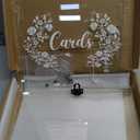 Wedding Card Box Clear Acrylic Card Box with Lock & Sign Wedding Money Post Gift Card Holder Box for Reception, Anniversary, Birthday Party, Graduation, Baby Shower Decorations