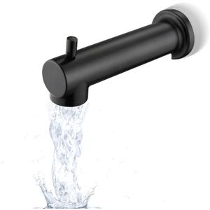 Slip on Extra Long Tub Spout with Diverter Universal Tub Diverter Spout for 1/2" Copper Water Pipe, Oil Rubbed Bronze