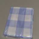 yuboo Light Blue Gingham Table Runner, Spring Summer Buffalo Plaid Check Table Cloth 72 inches Long, Blue and White Table Decor Party Supplies, Farmhouse Baby Shower Birthday Table Decorations