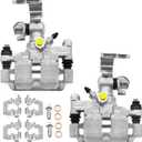 2x Brake Caliper with Bracket Rear Driver and Rear Passenger Side 18-B4718B & 18-B4719B, Brake Caliper Compatible with 2000-2005 Buick LeSabre, Buick Park Avenue, Pontiac Bonneville