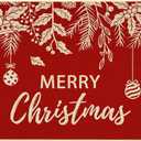 Merry Christmas Door Mat Red Xmas Doormat Outdoor/Indoor Entrance Non-Slip Welcome Mat Winter Home Decor 17x29 Inch